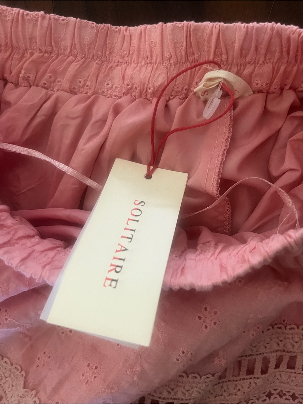 New Solitaire Light Pink Tiered Maxi Skirt size S - Picture 11 of 12